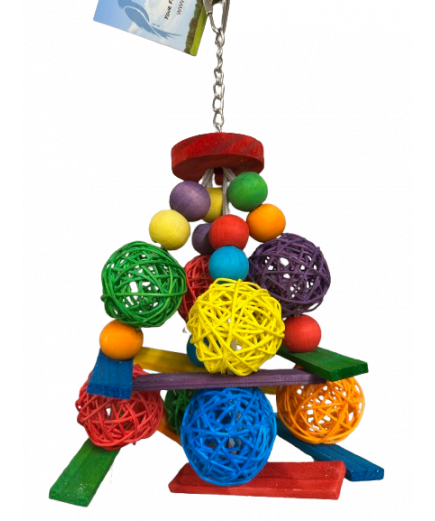 Parrot-Supplies Wicker Munch Ball Monster Parrot Toy